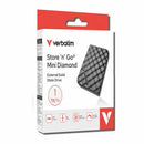Verbatim 32025 Store’n’Go Mini Diamond SSD USB-C 1TB, USB 3.2 Gen 2, 1000MB/s Read/Write, USB Flash Drive, External SSD