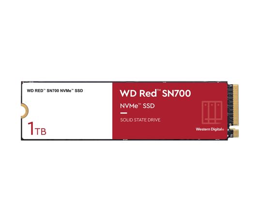 Western Digital WD Red SN700 1TB NVMe NAS SSD 3430MB/s 3000MB/s R/W 2000TBW 515K/560K IOPS M.2 Gen3x4 1.75M hrs MTBF 5yrs wty