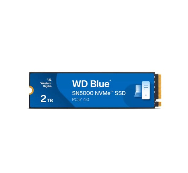 Western Digital WD Blue SN5000 NVMe™ 2TB SSD M.2 2280, 5,150MB/s R 4,850MB/s W, 650K IOPS R / 770K IOPS W, PCIe Gen4 x4, 5-Y Warranty