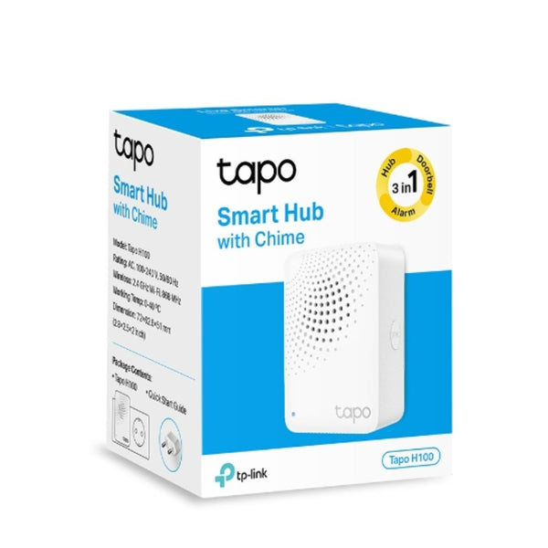 TP-Link Tapo Smart IoT Hub with Chime, Whole-Home Coverage, Low-Power Wireless Protocol , Smart Alarm, Smart Doorbell (Tapo H100ï¼‰