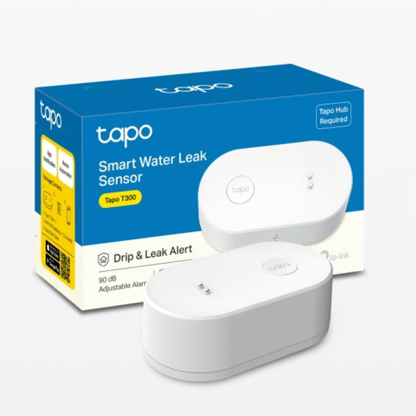 TP-Link Tapo T300 Smart Water Leak Sensor, 90 dB Dripping & Leaking Alarm, IP66 Waterproof, Hub Supported