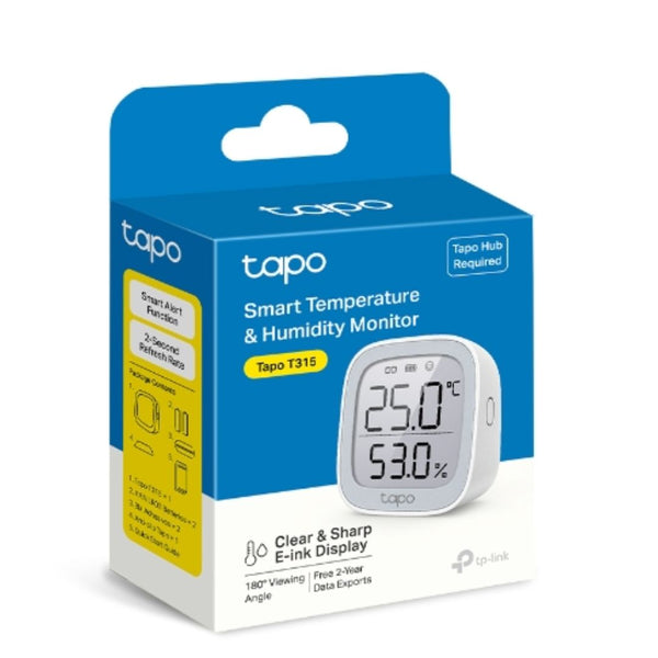 TP-Link Tapo Smart Temperature & Humidity Monitor, Real-Time & Accurate, E-ink Display, Free Data Storage & Visual Graphs,