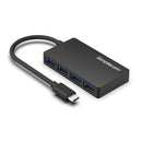 Simplecom CH350 SuperSpeed USB-C to 4xtUSB-A Hub USB 3.2 Gen1, 5Gbps, plug & play, bus-powered, ABS, 76×41×11mm, 35g, 15cm cable, Win/macOS compatibe