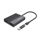 (LS)Simplecom DA369 USB 3.0 or USB-C to Dual 4K HDMI 2.0 Display Adapter for 2x 4K@60Hz Extended Screens