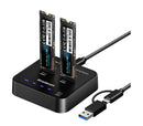Simplecom SD550v3 USB 3.2 Gen2 to Dual Bay NVMe M.2 SSD Docking Station Duplicator Offline Clone