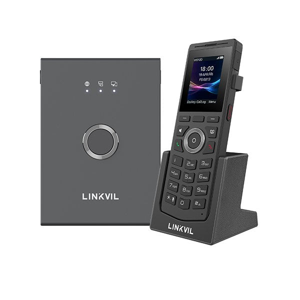 Fanvil Linkvil W710P DECT Phone System consisting of a base (W710D) and a handset (W610D), 2.0' 240�320 color screen, HD voice