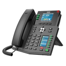 Fanvil X4U enterprise IP phone, 12 SIP lines, dual color displays, Gigabit Ethernet, PoE, 6-way conferencing, DSS keys, Wi‑Fi/BT support
