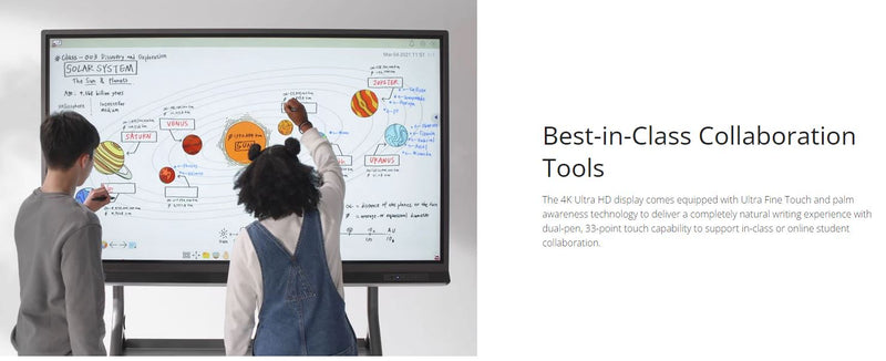Viewsonic 86' 4K Interactive Touchscreen Display, ViewBoardÂ® IFP8652-1C Business Education, 33 point Touch with Naturally Smooth 5 Years On site Wty