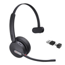 Yealink BH70 Bluetooth Wireless Mono Headset Microsoft Teams, 3 mic noise cancellation Talk time up to 35h BT51 C Dongle with Type A Adaper