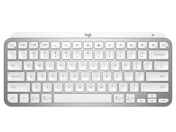 Logitech MX Keys Mini Pale Grey Minimalist Wireless Illuminated Keyboard/ Connect via the Bluetooth Low Energy techno 1-Year Limited Hardware Warranty