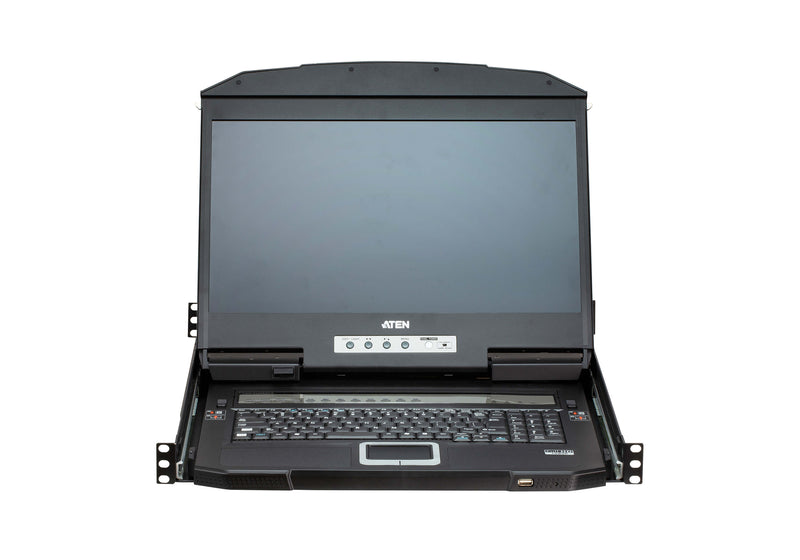 Aten 18.5' Short Depth 4-Port HDMI LCD KVM, Dual Rail and widescreen support, Superior video quality, Video DynaSync�, EDID Expert� , Auto Scan mode