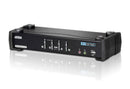 Aten Desktop KVMP Switch 4 Port Single Display DVI w/ 7.1 audio, 4x Custom KVM Cables Included, 2x USB Port, Selection Via Front Panel