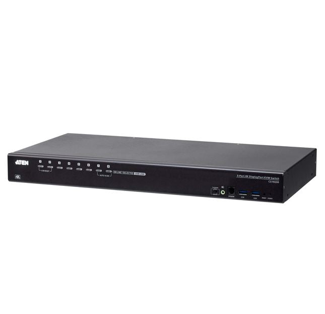 Aten CS19208 8-Port USB 3.0 4K Display Port KVM Switch, Superior video quality, Cascadable to two levels, Multi-display feauture, Video DynaSync�