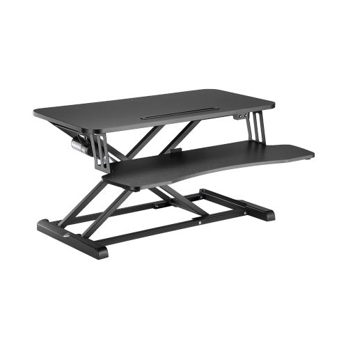 Brateck COST-EFFECTIVE ELECTRIC X-LIFT DESK CONVERTER 615x800x156~480mm up to 20kg, Black, Worksurface Size(LxW): 800x400mm (LS)