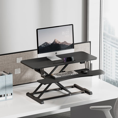 Brateck COST-EFFECTIVE ELECTRIC X-LIFT DESK CONVERTER 950x615x156~480mm up to 20kg, Worksurface Size(LxW): 950x400mm (LS)