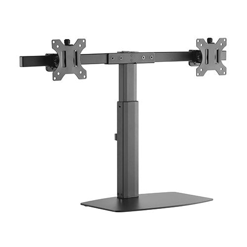 Brateck Dual Free Standing Screen Pneumatic Vertical Lift Monitor Stand Fit Most 17�-27� Monitors Up to 6kg per screen VESA 75x75/100x100