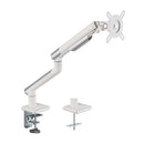 Brateck Single Monitor Premium Slim Aluminum Spring-Assisted Monitor Arm Fix Most 17'-32' Monitor Up to 9kg per screen VESA 75x75/100x100 - White (LS)
