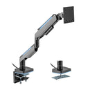 Brateck Single Heavy-Duty RGB Gaming Monitor Arm Fit Most 17'-49' Monitor, Fit Curved Monitor, Up to 20kg, VESA 75x75,100x100 (LS)