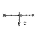 Brateck Triple-Monitor Steel Articulating Monitor Mount Fit Most 17'-27' Monitor Weight Capacity (per screen):7kg, VESA: 75x75,100x100(Black) （LS）