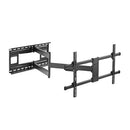 Brateck Extra Long Arm Full-Motion TV Wall Mount For Most 43'-80' Flat Panel TVs Up to 50kg, 1015x885x430mm, Fine Texture Black (LS)