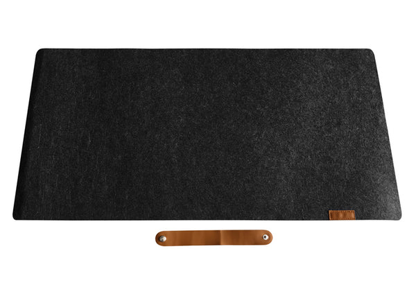 Brateck MP07-10-G Large Felt Mouse Pad Dark Grey, 800x400x3mm, reduces resistance and ensure easy mouse movements (LS)