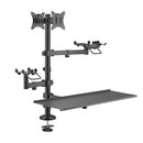 Brateck POS Mounting Solution For Dual Screens (with keyboard tray), Fit Screen Size:17'-32'm, Weight Capacity (per screen): 9kg  (LS)