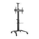 Brateck Ultra-Modern Aluminum TV Cart (Landscape/Portrait Orientation)  Fit 37'-70' Up to 70Kg - Matte Black 890x760x2157mm (LS)