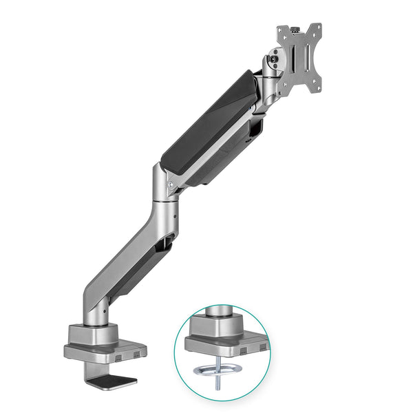 mbeat� Activiva Heavy Duty Single Monitor Screen Gas Spring Monitor Arm ACA-HMA-SGS01Y Color: Metallic Grey Screen Rotation: +180�~-180�