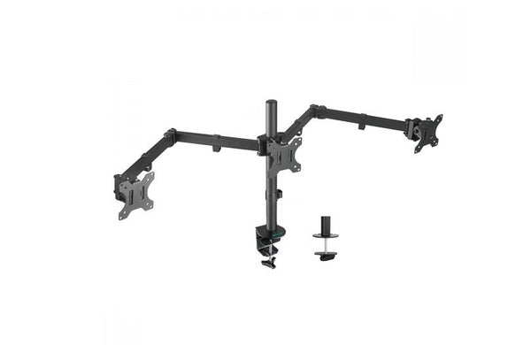 mbeat� activiva Triple-Screen Articulating Monitor Arm Ideal for a seamless triple monitor setup (13'-27'), it offers flexible positioning