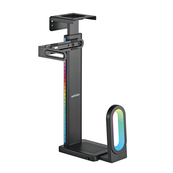 mbeat� activiva RGB Ultra-Wide Adjustable Wall & Under-Desk Gaming PC Mount Heavy-Duty Weight Capacity 20kg