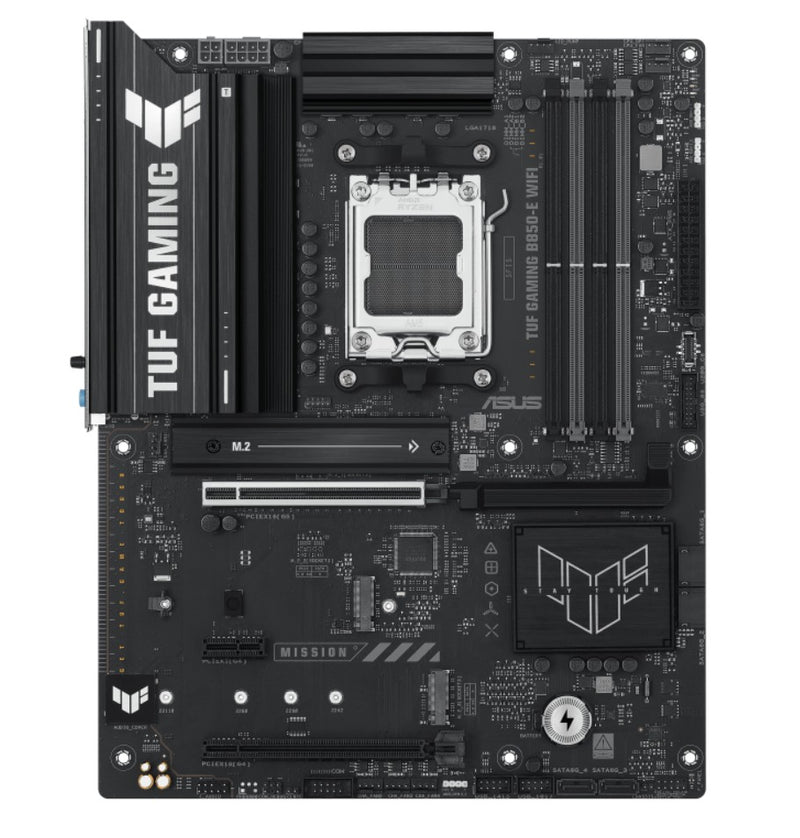 ASUS AMD B850 TUF GAMING B850-E WIFI (AM5)  ATX Motherboard, DDR5 256B, 1x PCIe 5.0 x16 slot, 3 x M.2 slots, 4 x SATA, Wi-Fi 6E, Realtek 2.5Gb