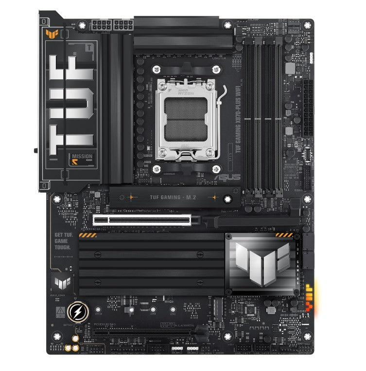 ASUS AMD TUF GAMING X870-PLUS WIFI (AM5) ATX Motherboard, DDR5 192GB, 1x PCIe 5.0 x16 slot, 4 x M.2 slots, 2x SATA, Wi-Fi 7, 1 x HDMI