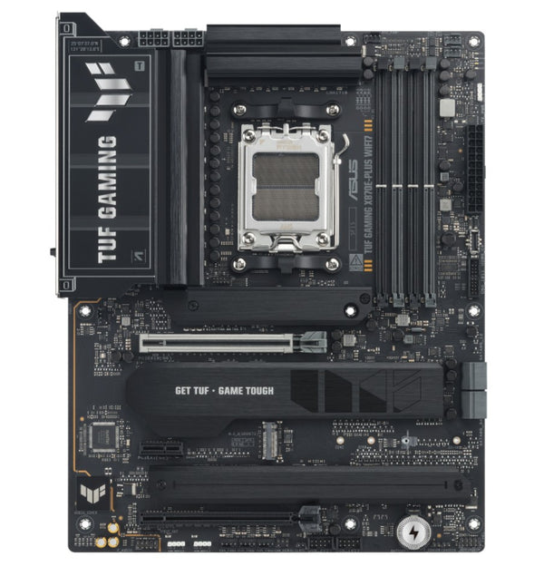 ASUS AMD TUF GAMING X870E-PLUS WIFI7 (AM5) ATX Motherboard, DDR5 Max.256GB, 1x PCIe 5.0 x16 slot, 4x M.2 slots, 4x SATA, Realtek 2.5Gb Ethernet