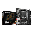 Gigabyte M/B A620I AX 1.0, AMD AM5, 2 x DDR5 up to 128 GB,  1 x HDMI, 1 x PCI Express x16, 1 x M.2, 2 x SATA, 4x USB 3.2