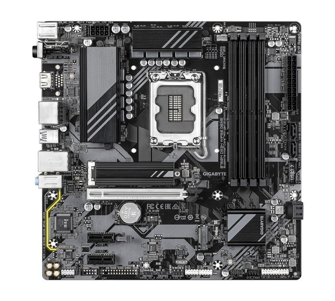 Gigabyte B760M DS3H WIFI6E GEN5 Intel LGA 1700 mATX Motherboard, 4x DDR5 ~256GB, 1x PCI-E x16, 2x M.2, 4x SATA,  5x USB 3.2, 6x USB 2.0