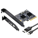 Simplecom EC365 PCIe x4 to 2-Port USB 3.2 Gen II Type-C with Mini DisplayPort Input for USB-C DP Alt Mode Expansion Card