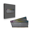 Corsair DOMINATOR® TITANIUM RGB 64GB (2x32GB) DDR5 DRAM 6000MT/s CL30 AMD EXPO & Intel XMP Memory Kit — Grey