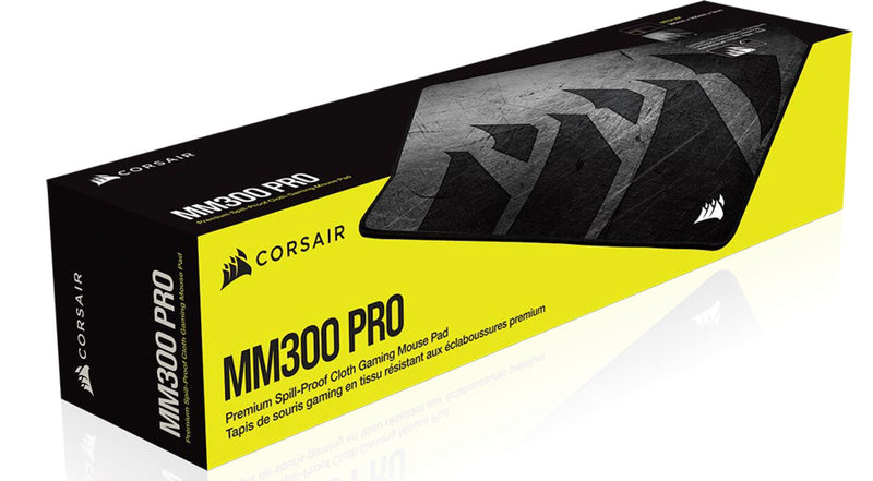 Corsair MM300 PRO Premium Spill-Proof Cloth Gaming Mouse Pad � Medium - 360mm x 300mm x 3mm, Graphic Surface