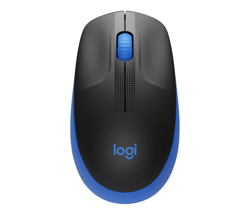 Logitech M190 Full-Size Wireless Mouse - BLUE from up to 10 meters away 1000 dpi,  ONE AA- 18 months of worry-free usage