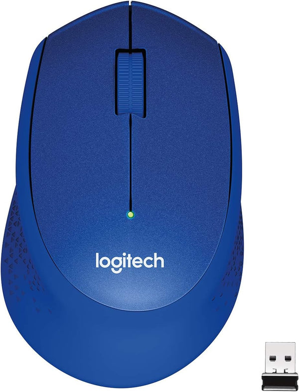 Logitech M331 SILENT PLUS  Wireless Mouse Blue  DPI (Min/Max): 1000Â±  1-Year Limited Hardware Warranty