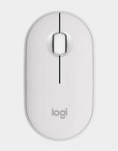 (LS)Logitech Pebble M350S Wireless Optical Mouse White  Graphite 1000 dpi  Bluetooth Low Energy