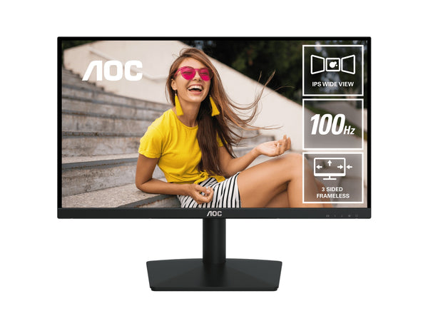 AOC 23.8' IPS. 1920 × 1080 FHD, 100Hz, 8ms GtG (bw), HDMI 1.4 x1,VGA x1, Adaptive Sync.IPS Monitor  Replace 24B20JH2