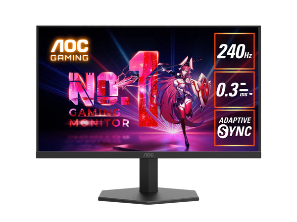 AOC27' IPS FHD, 240Hz, HDR10, 1H1DP, Adaptive Sync,Low input lag,Gaming mode,Dial Point,Shadow  Control,Low blue mode, Gaming Monitor