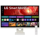 LG 27' 4K UHD IPS Smart Monitor: 3840×2160 (4K UHD), 5 ms response time, 60Hz refresh, ~400‑nit brightness, USB‑C / HDR400, height/tilt pivot stand
