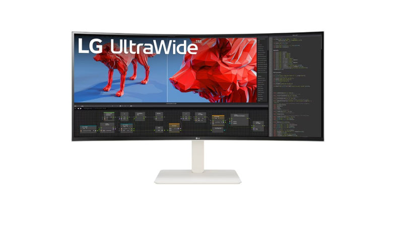 LG 38' Curved Ultra Wide QHD+ (3840x1600) 144Hz, IPS, 1ms, 2x USB Type-C (90w PD), HDR600 , HDMI, 4xUSB 3.0, RJ45, HAJ, Speakers, Professional Monitor