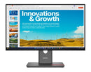 LENOVO ThinkVision P24qd-40 23.8'/24' QHD IPS Monitor 2K 2560x1440 16:9 Height Adjustable Tilt Swivel Pivot HDMI USB-C DP1.4 4xUSB3.2 Hub LAN 3yr