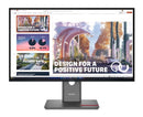 LENOVO ThinkVision P27QD-40 27' QHD pixels Monitor IPS 2560x1440 16:9 Height Adjustable Tilt Swivel Anti-GlarE DP HDMI USB-C Hub RJ45 LAN Black 3YR