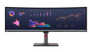 LENOVO ThinkVision P49W-30 49' Dual QHD Curve Monitor IPS 5K 5120x2160 21:9 Height Adjustable Tilt Swivel DP HDMI TBT4 USB-C Hub USB-B LAN Audio VESA