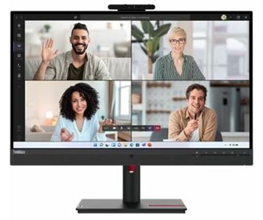 LENOVO ThinkVision T27hv-30 27' QHD Monitor IPS 2560x1440 16:9 Height Adjustable Tilt Swivel Pivot Webcam MIC Speaker DP HDMI USB-C LAN DP 4xUSB3.2 hu