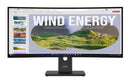 LENOVO ThinkVision T34WD-40 34' 120Hz WQHD Monitor 1500R Curve 4K 3440x1440 21:9 Height Adjustable Tilt Swivel USB-C Dock 100W PD DP HDMI LAN 4xUSB3.2